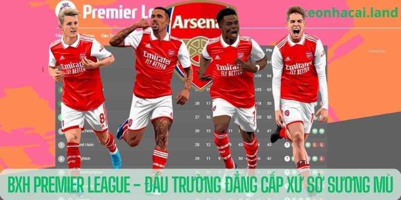 BXH Premier League - đấu trường đẳng cấp xứ sở sương mù