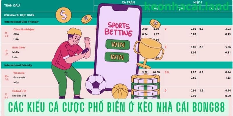 Các kiểu cá cược phổ biến ở kèo nhà cái Bong88