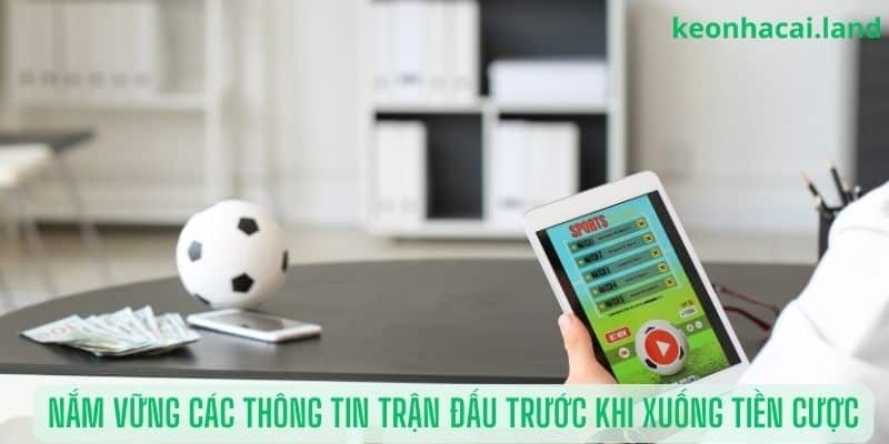 Nắm vững các thông tin trận đấu trước khi xuống tiền cược