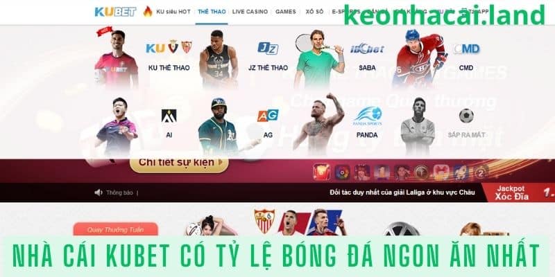 Nhà cái Kubet có tỷ lệ bóng đá ngon ăn nhất