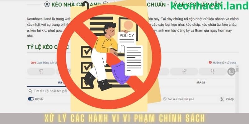 Xử lý các hành vi vi phạm chính sách