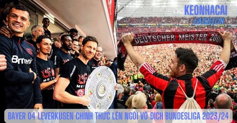 Bayer 04 Leverkusen chính thức lên ngôi vô địch Bundesliga 2023/24