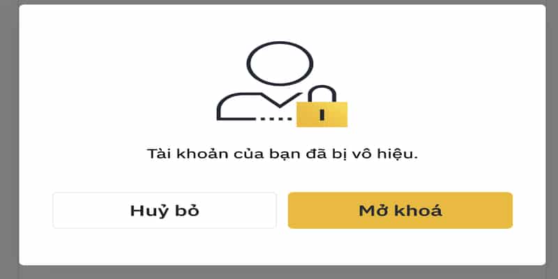 Tài khoản của bạn có thể bị khóa do vi phạm Điều khoản sử dụng hoặc bảo mật.